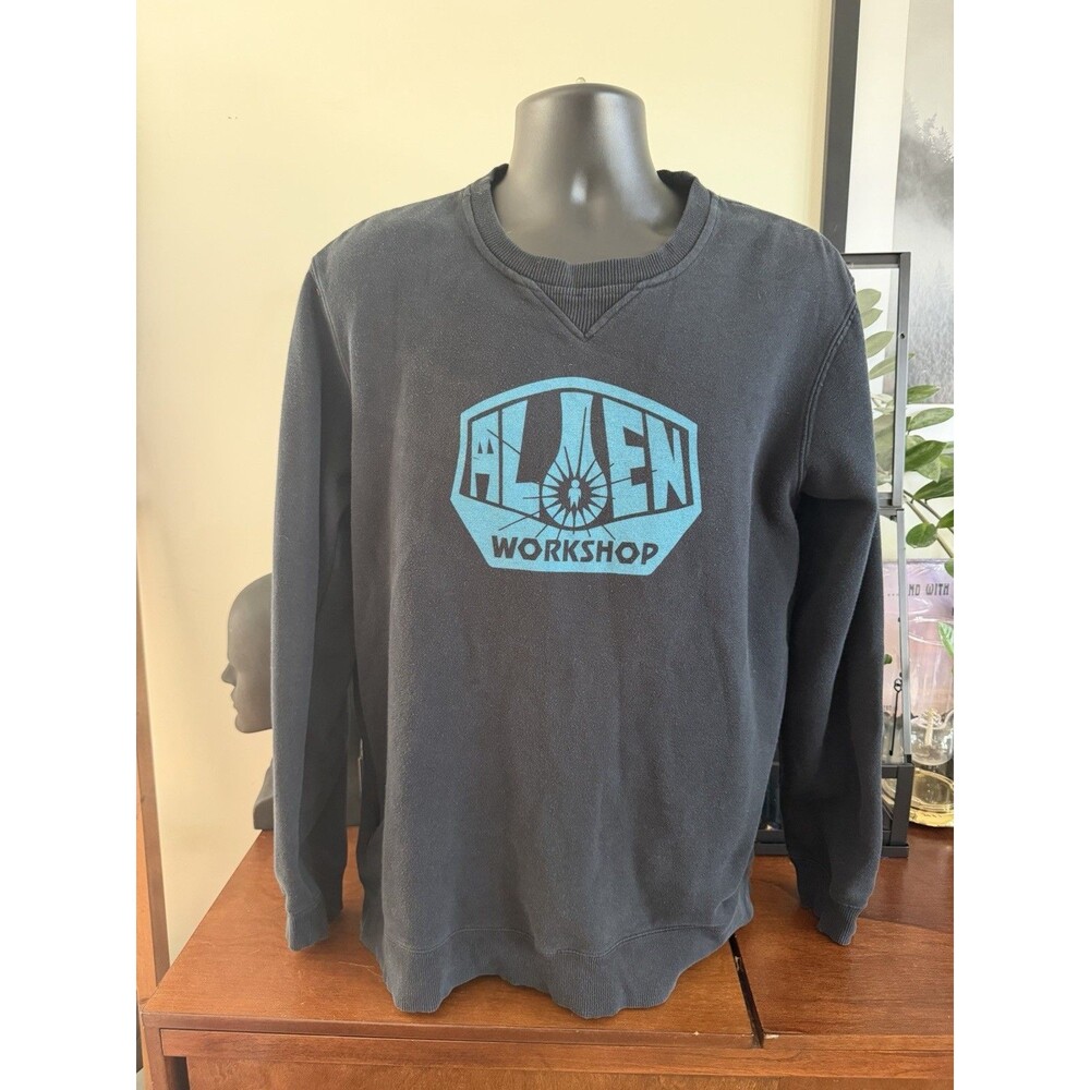 VTG Alien Workshop Sweatshirt Large Skateboard Y2K Logo Pullover Stash Pocket 🔥